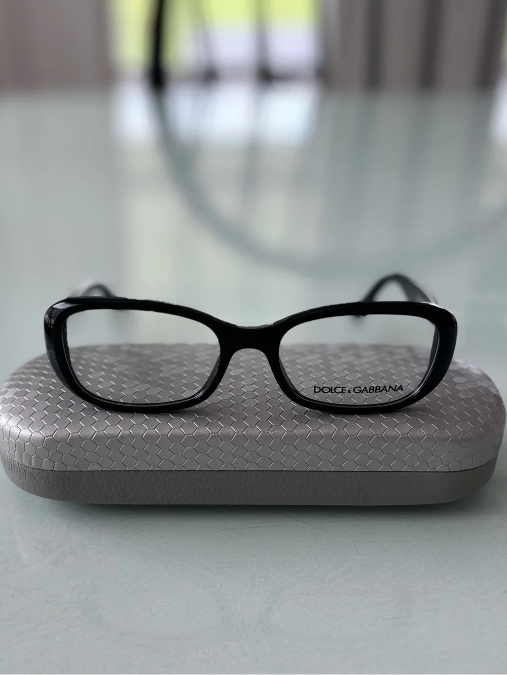 Dolce & Gabbana Black Rectangular Women's Eyeglass Frames